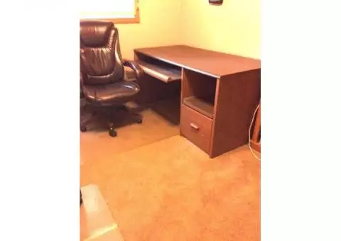 Computer desk with chair